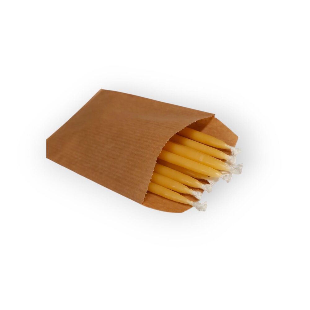 Taartkaarsjes van Zuivere Bijenwas | Handgemaakte Bijenwaskaarsjes (10 stuks)