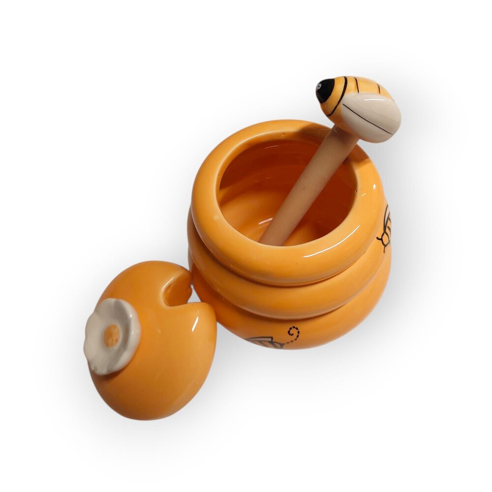 Honingpot met lepel keramiek