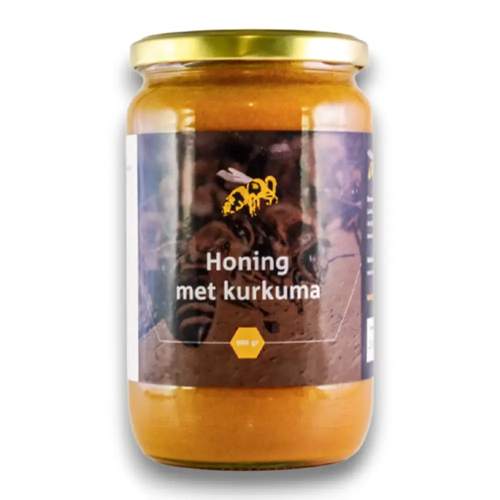 Honing met Kurkuma en Zwarte Peper | Gouden Honing met Specerijen (1200 g)