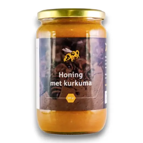 Honing met Kurkuma en Zwarte Peper | Gouden Honing met Specerijen (1200 g)