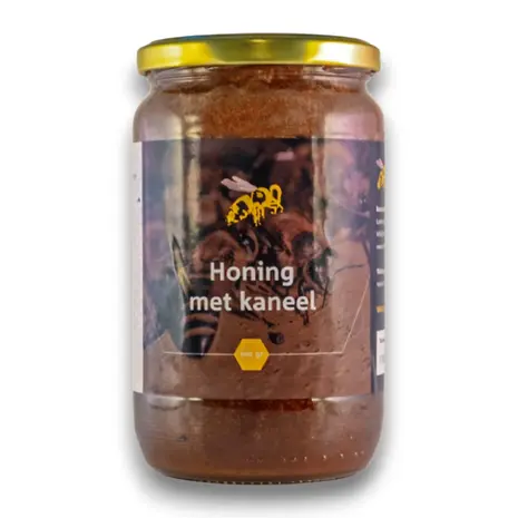 Honing met Kaneel 900 gram | Pure Honing met Biologische Ceylon-Kaneel