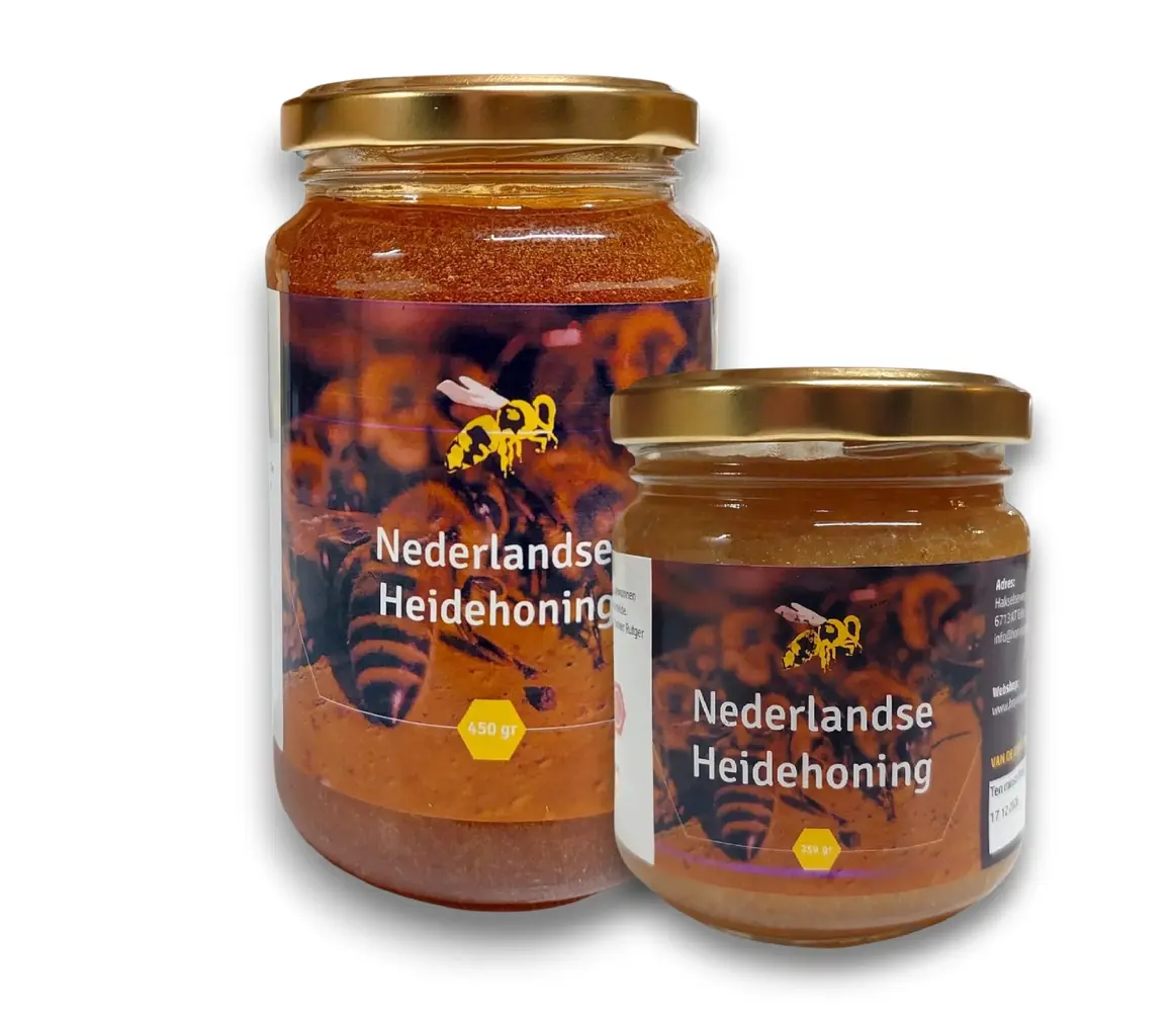 Nederlandse Heidehoning van de Imker 100% Natuurlijke Heidehoning van de Veluwe