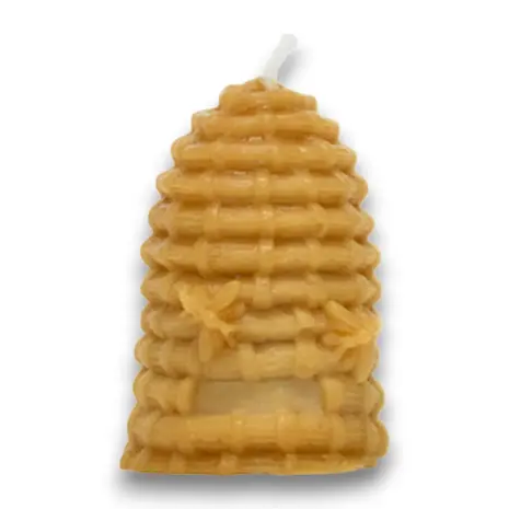 Imkerij De Vallei Zuivere Bijenwaskaars Bijenkorf Maat S | Handgemaakte Decoratieve Kaars