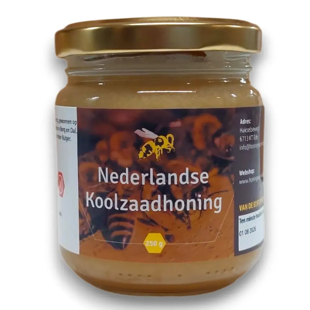 Overheerlijke crèmehoning gewonnen op Nederlandse koolzaadvelden. Overheerlijke crèmehoning gewonnen op Nederlandse koolzaadvelden.