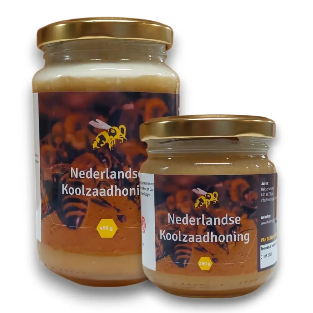 Overheerlijke crèmehoning gewonnen op Nederlandse koolzaadvelden. Overheerlijke crèmehoning gewonnen op Nederlandse koolzaadvelden.