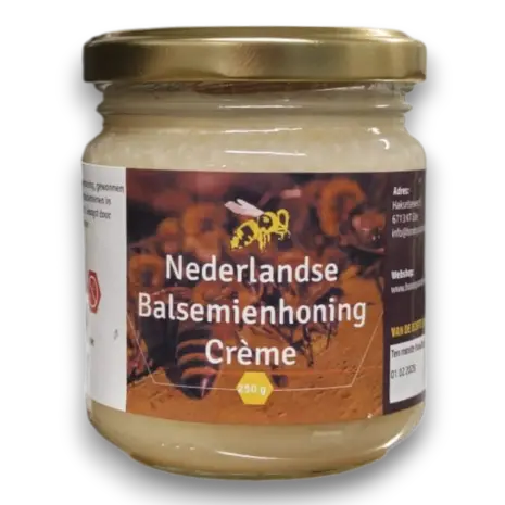 Rauwe Balsemienhoning Crème | Zachte en Smeerbare Crèmehoning van de Imker Rauwe Balsemienhoning Crème | Zachte en Smeerbare Crèmehoning van de Imker