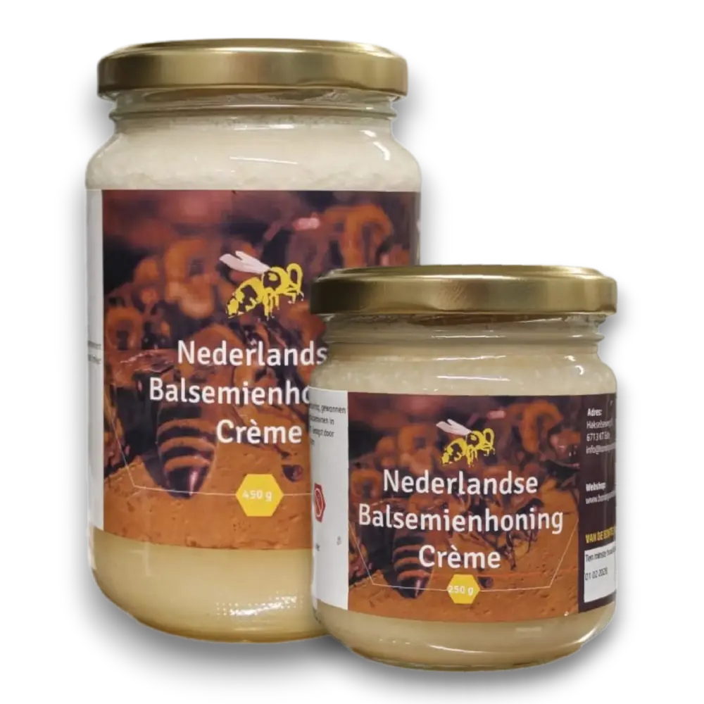 Rauwe Balsemienhoning Crème | Zachte en Smeerbare Crèmehoning van de Imker Rauwe Balsemienhoning Crème | Zachte en Smeerbare Crèmehoning van de Imker