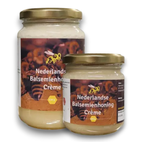 Rauwe Balsemienhoning Crème | Zachte en Smeerbare Crèmehoning van de Imker Rauwe Balsemienhoning Crème | Zachte en Smeerbare Crèmehoning van de Imker