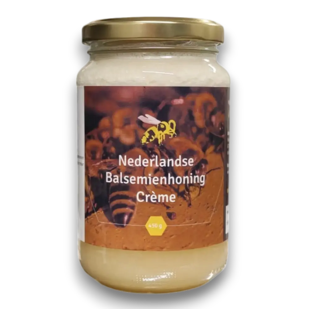 Rauwe Balsemienhoning Crème | Zachte en Smeerbare Crèmehoning van de Imker Rauwe Balsemienhoning Crème | Zachte en Smeerbare Crèmehoning van de Imker
