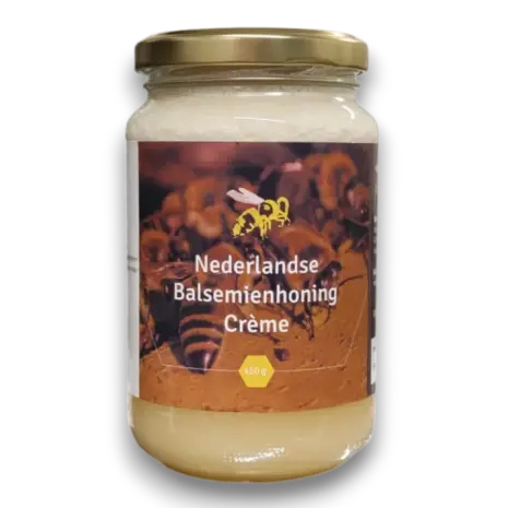 Rauwe Balsemienhoning Crème | Zachte en Smeerbare Crèmehoning van de Imker Rauwe Balsemienhoning Crème | Zachte en Smeerbare Crèmehoning van de Imker