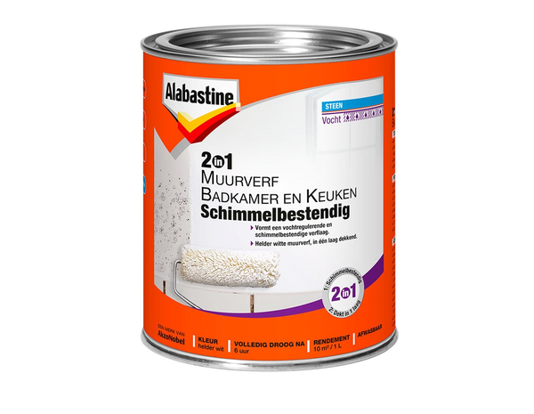 Alabastine 2in1 Muurverf Badkamer En Keuken Alabastine 2in1 Muurverf Badkamer En Keuken