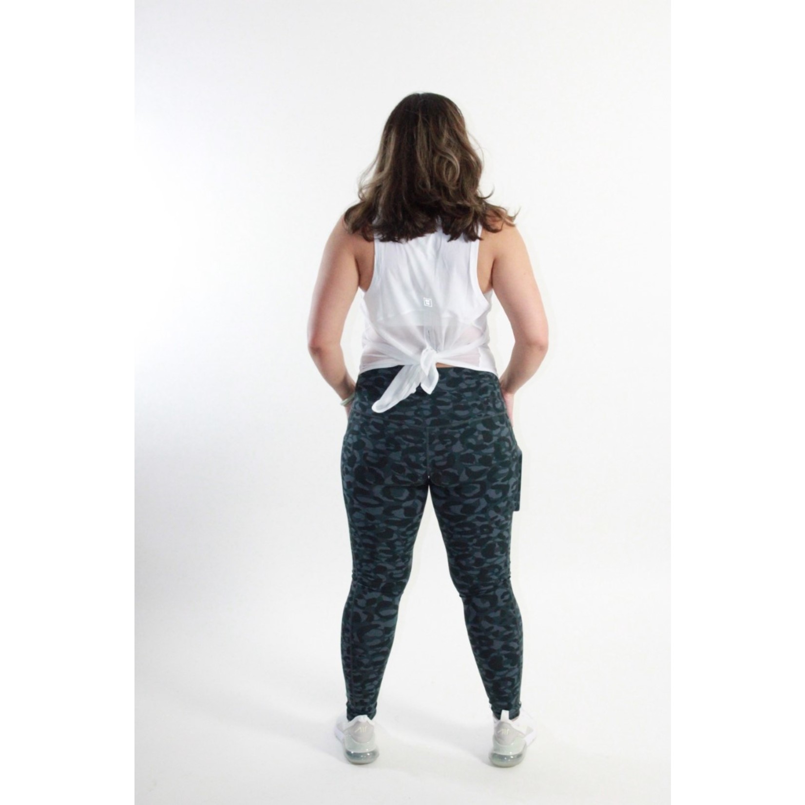 Leopard legging with side pockets -