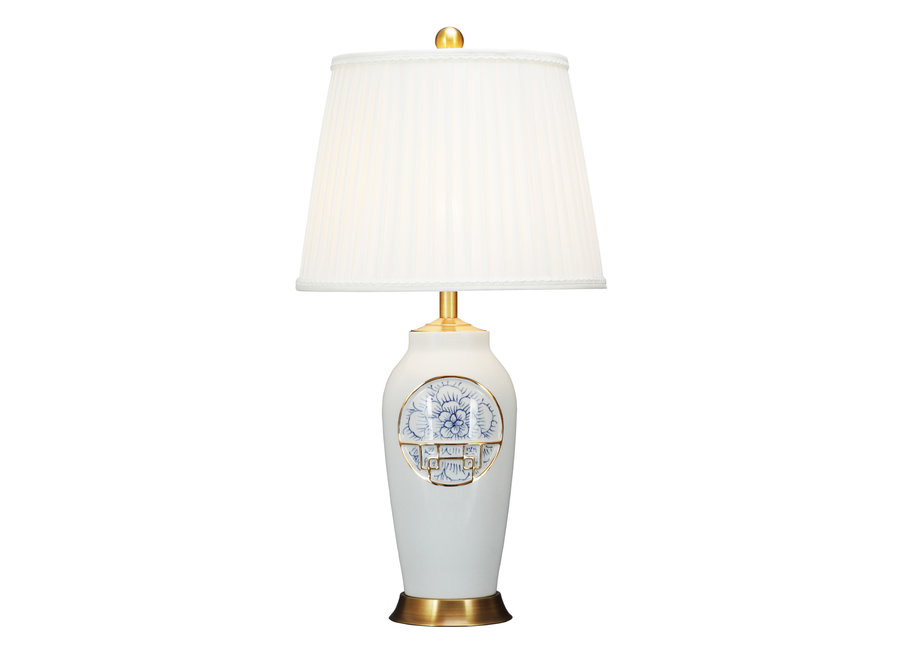 Fine Asianliving Chinese Table Lamp Contemporary Lotus D42xH81cm
