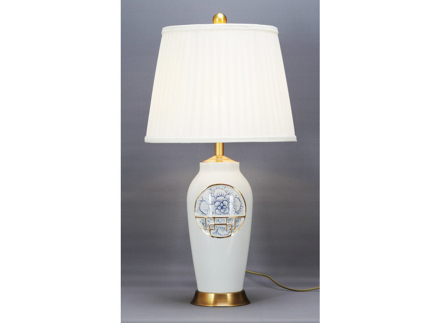 Chinesische Tischlampe Modern Lotus D42xH81cm