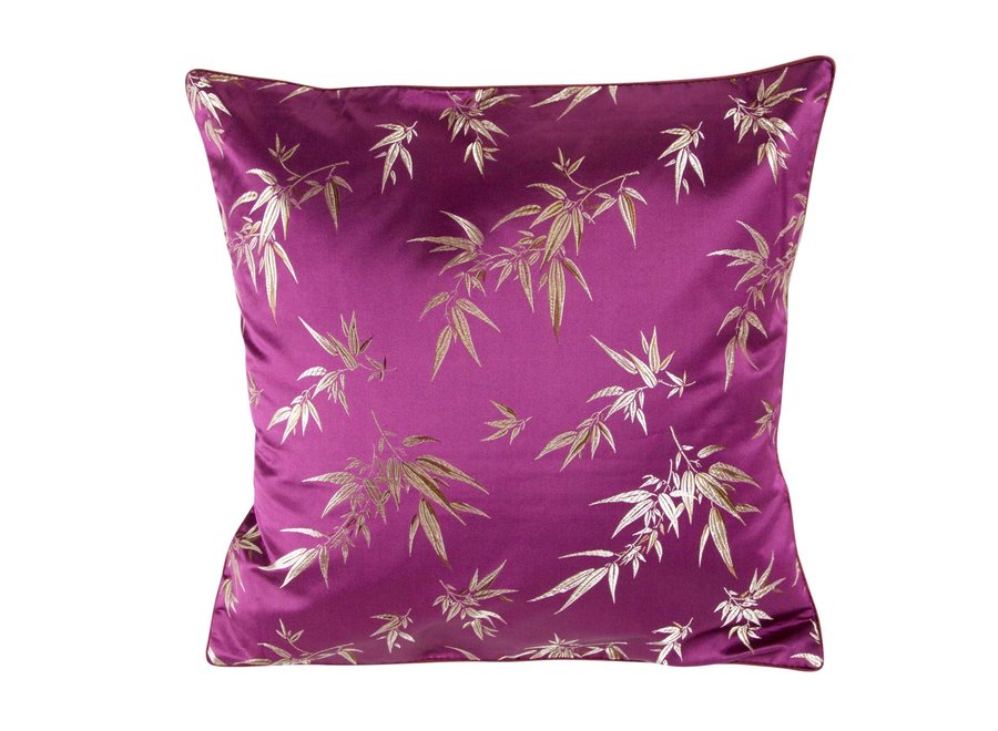 Fine Asianliving Chinese Cushion Cover Bamboo Purple 45x45cm Without Filling