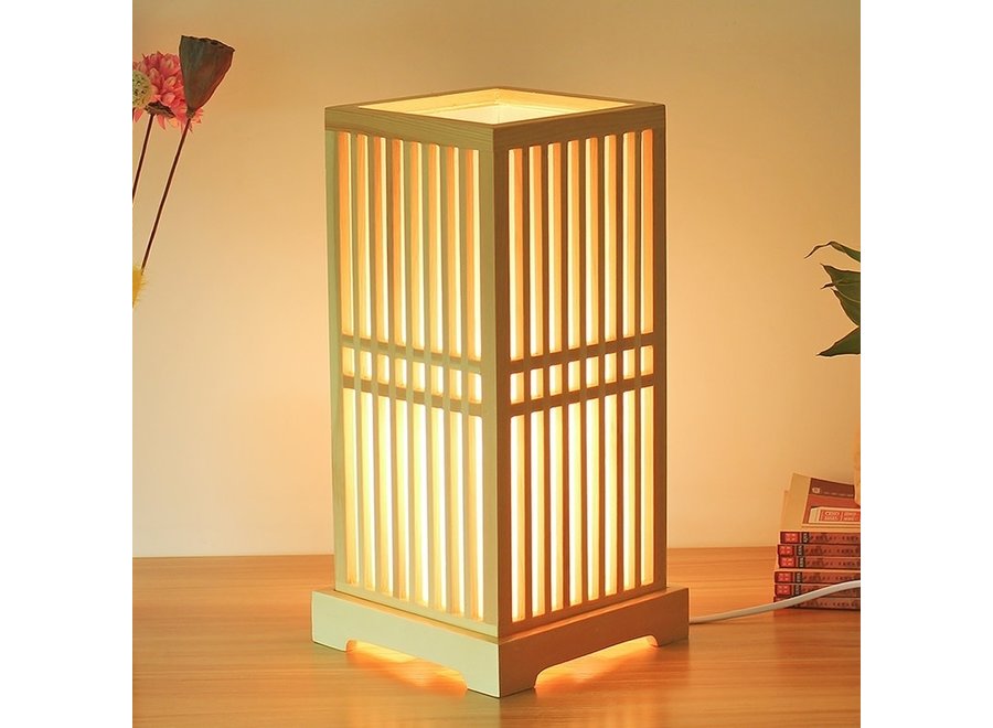Japanische Lampe Shoji Natur - Tokyo - Asianliving Fine B20xT20xH41.5cm