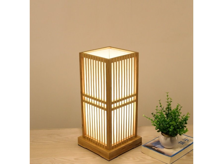 Lampada da Tavolo Giapponese Naturale - Tokyo L20xP20xA41.5cm - Fine  Asianliving