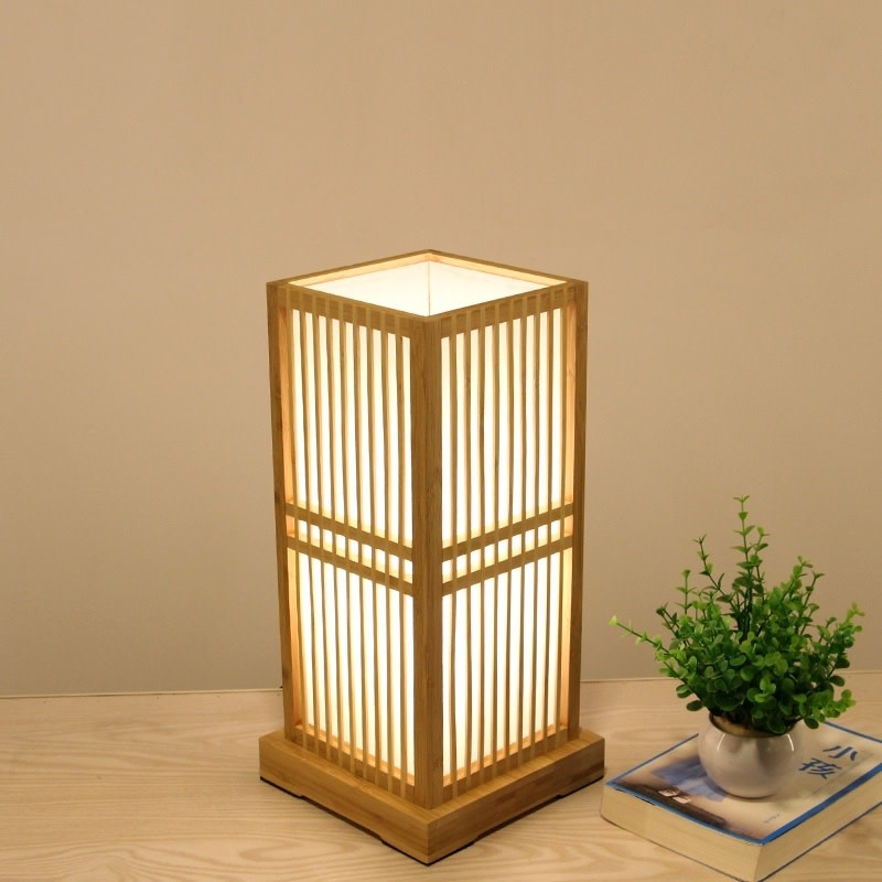 Japanische Lampe Shoji Natur - Tokyo B20xT20xH41.5cm - Fine Asianliving