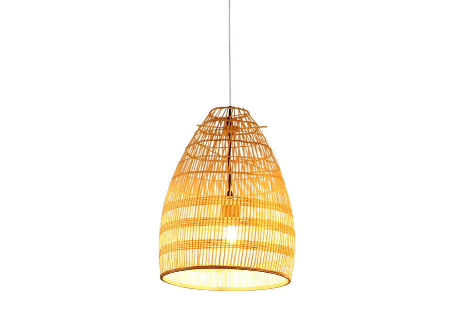 Fine Asianliving Bamboo Webbing Lamp Handmade - Violet D29xH42cm