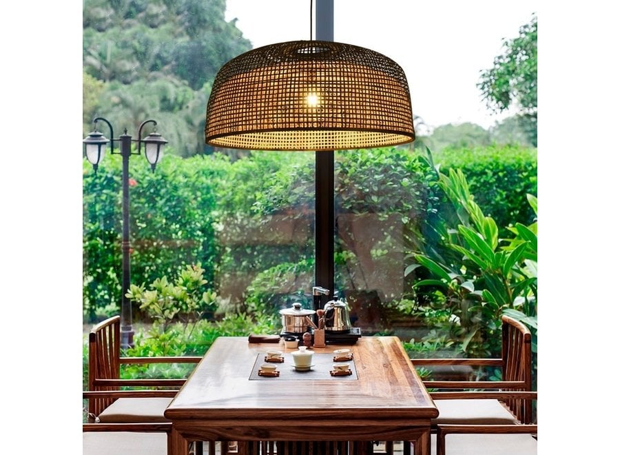 Fine Asianliving Lámpara de Techo Colgante de Bambú Cincha Hecha a Mano - Sydney D.65xA30cm