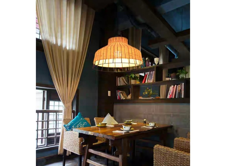 Suspension en Bambou Fait Main - Trinity D40xH28cm