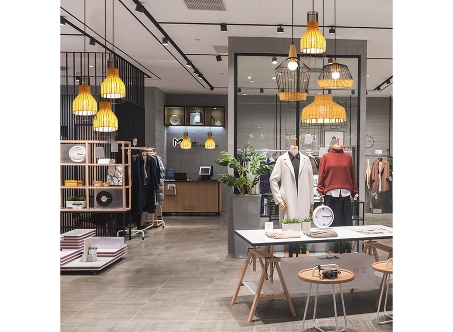 Suspension en Bambou Fait Main - Trinity D40xH28cm