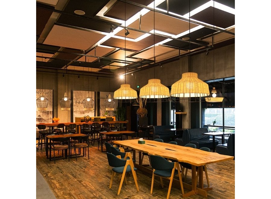 Bambus Hängelampe Pendelleuchte Handgefertigt - Trinity D40xH28cm