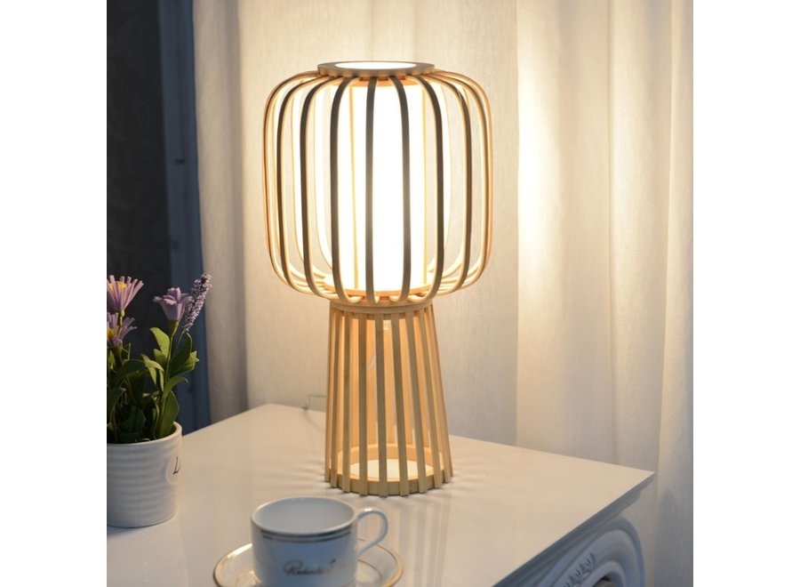 Fine Asianliving Bamboo Table Lamp Handmade - Aimee D32xH60cm