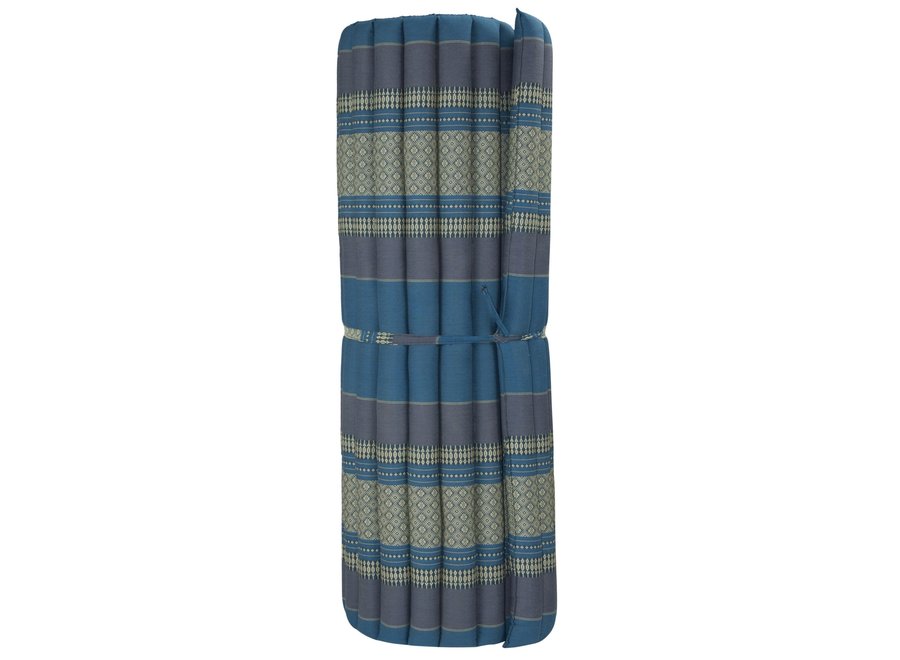 Matelas Thaï Enroulable en Coton et Kapok - 100x200cm - Azuré