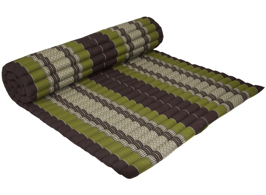 Thaimatte Rollbar Kapokfüllung 200x100x4.5cm Grün