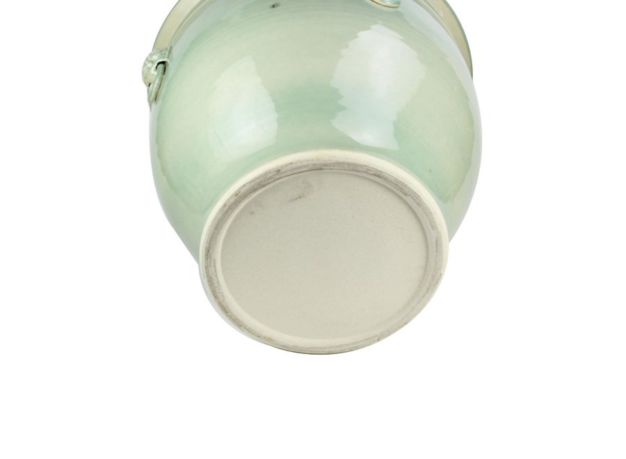Chinesische Topf Porzellan Keramik Wächterlöwe Mint B43xH42cm
