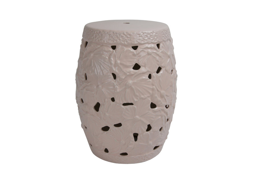 Taburete Ceramica Chino Hecho a Mano D.33xA46cm