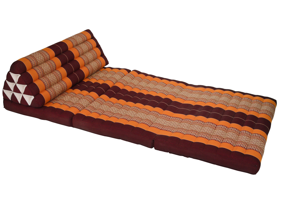 Cuscino Materasso Thailandese Triangolare 80x190x7cm XXXL Rosso Orange