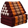 Cuscino Materasso Thailandese Triangolare 54x180x6cm XL Kapok Rosso Arancione