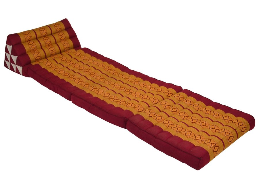 Thai Triangle Cushion Mattress Foldable Standard 50x175x8cm Thai Orange