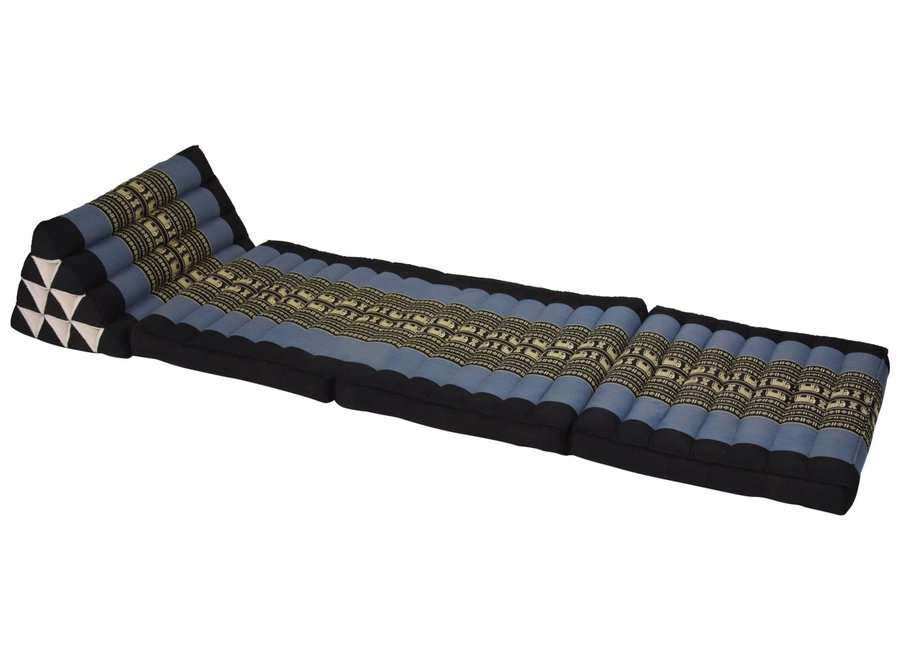 Thai Triangle Cushion Mattress Foldable Standard 50x175x8cm Black Elephant