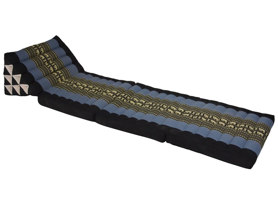 Thai Triangle Cushion Mattress Foldable Standard 50x175x8cm Black Elephant