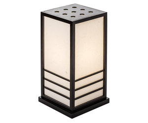 Japanische Lampe Holz und Shoji Reispapier Schwarz Groß - Miyazaki B22 -  Orientique - Asianliving