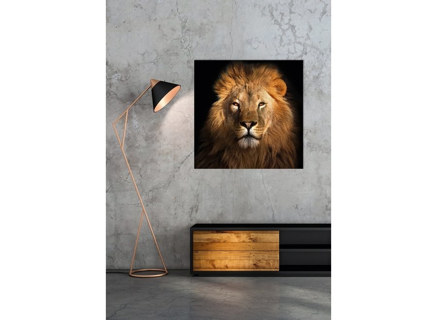Le Roi Lion Impression Numérique 95x95cm Verre Acrylique