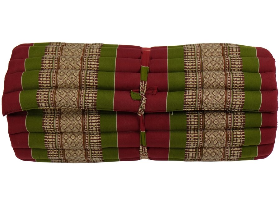 Materasso Arrotolabile Thai 200x77x4.5cm Rosso Verde