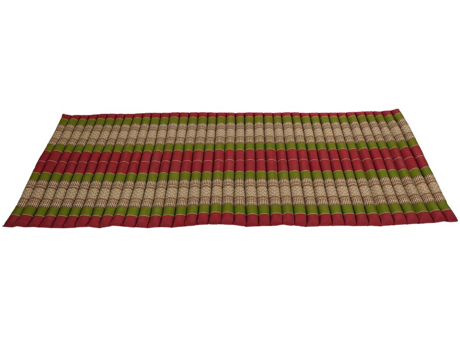 Materasso Arrotolabile Thai 200x77x4.5cm Rosso Verde