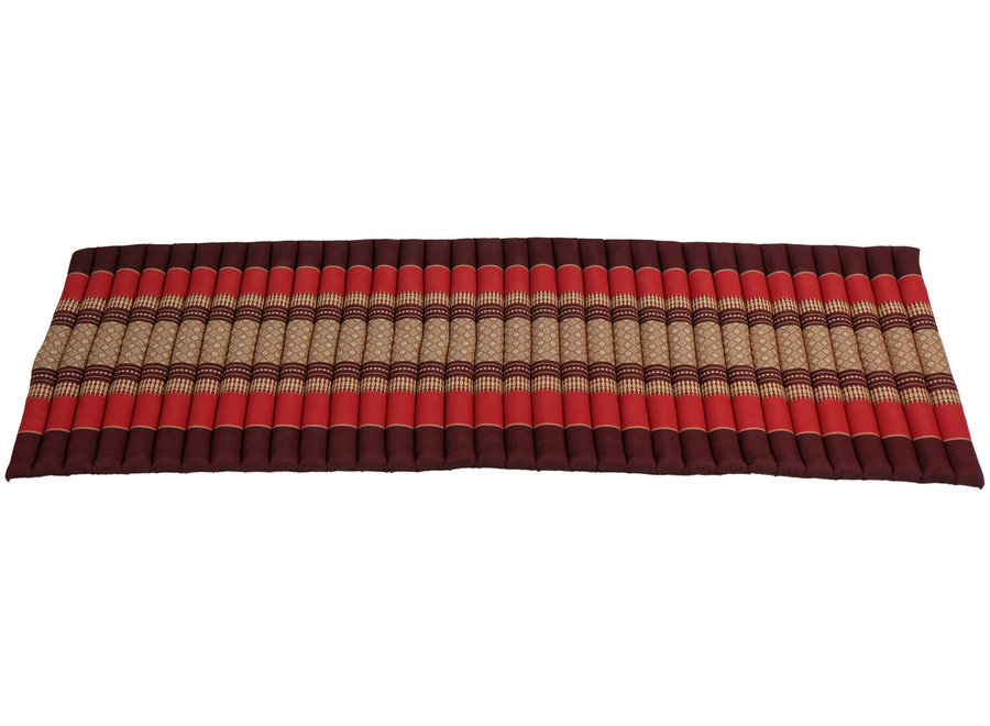 Matelas Thaï Enroulable en Coton et Kapok 190x50x4.5cm Rouge