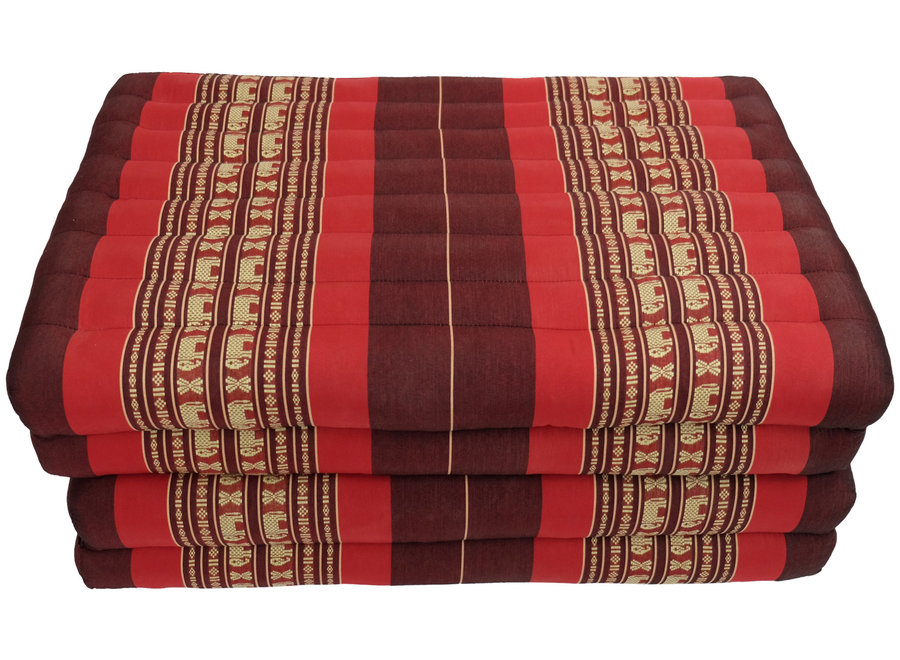 Thai Cushion Mattress 4-folded 80x200x8cm Mat Cushion XXXL Red Elephant