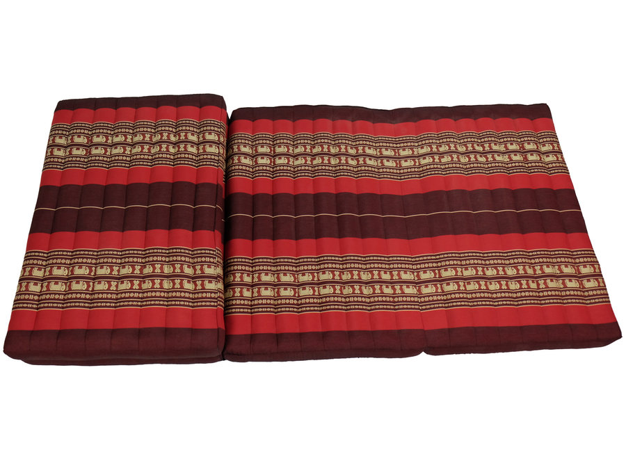 Materasso Tailandese 4 Pieghevole 80x200x8cm XXXL Rosso Elefante