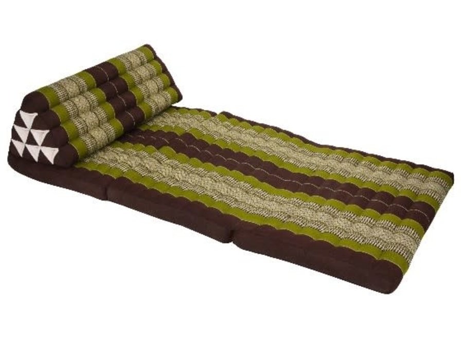Thai Cushion Three-fold 80x190x7cm Triangle Cushion XXXL 8 Roll Seat Green