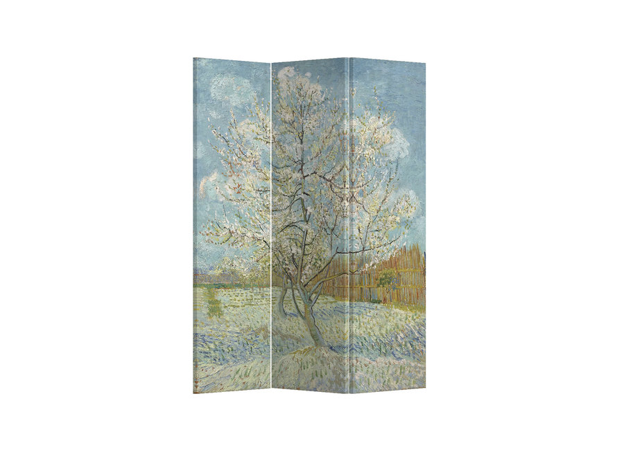 Fine Asianliving Room Divider Privacy Screen 3 Panel Pink Peach Tree Van Gogh L120xH180cm