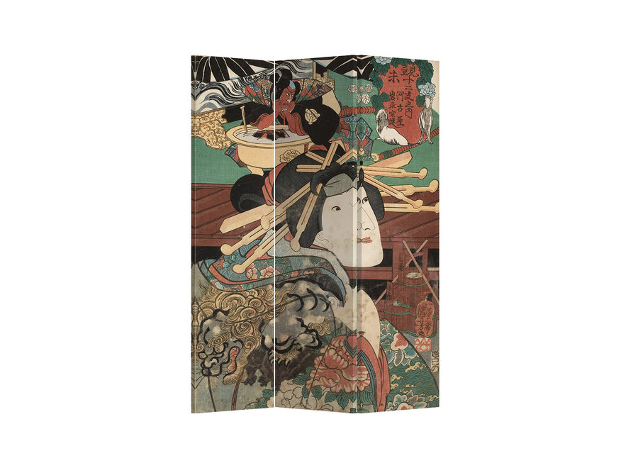 Paravent Japonais Japonais L120xH180cm Cloison Amovible Mythe Japonais