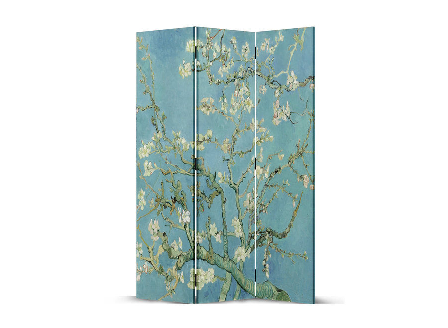 Biombo Separador de Lienzo A120xA180cm 3 Paneles Van Gogh Almendro en Flor