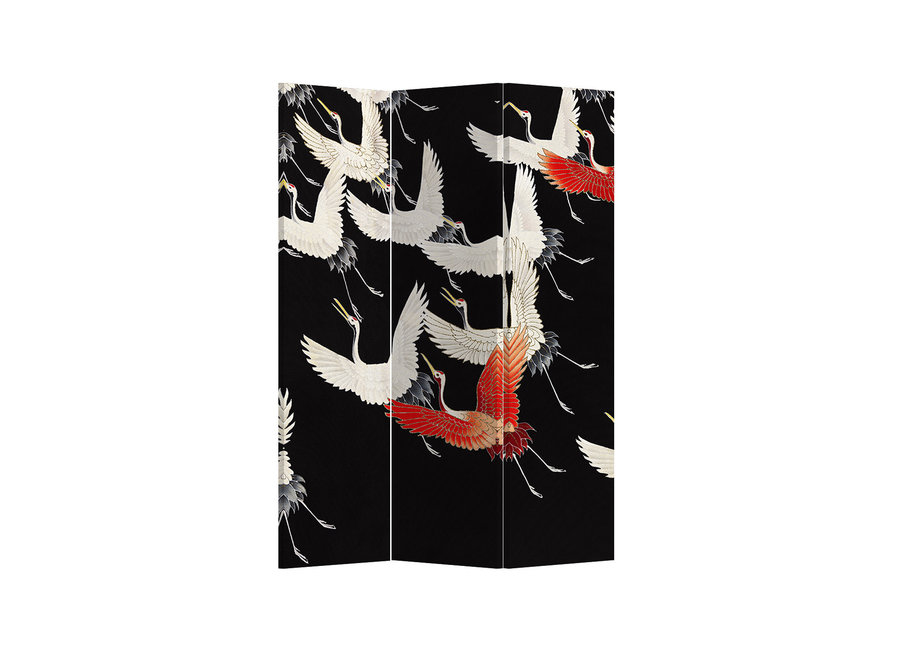 Paravent Raumteiler Japanische Kraniche B120xH180cm 3 Paneele