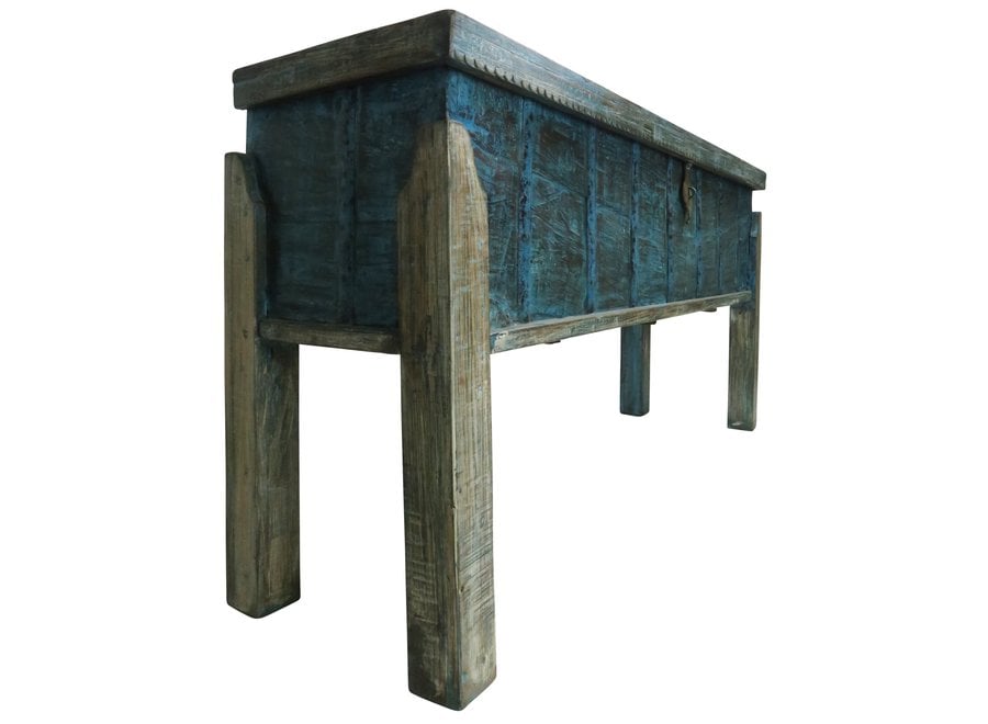 Fine Asianliving Indian Console Table Storage Handcrafted Wood Handmade in India W158xD42xH80cm
